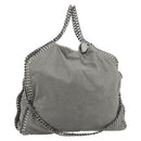 Stella MacCartney Chain Falabella Bag polyester 2way Gray 234387 Auth BA13183-1
