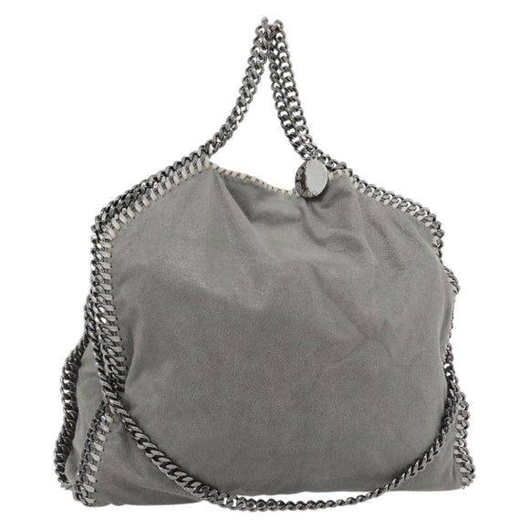 Stella MacCartney Chain Falabella Bag polyester 2way Gray 234387 Auth BA13183
