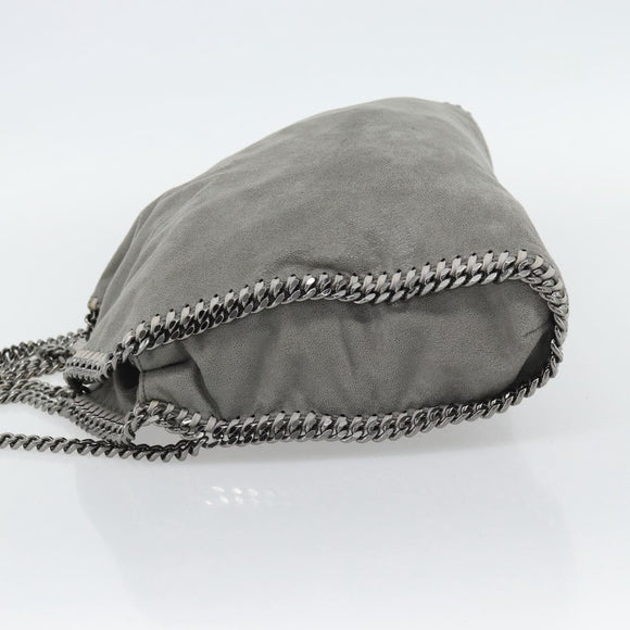 Stella MacCartney Chain Falabella Bag polyester 2way Gray 234387 Auth BA13183
