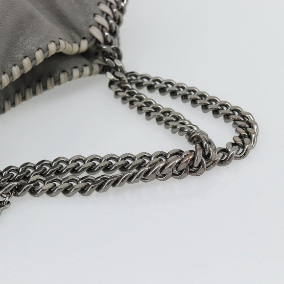 Stella MacCartney Chain Falabella Bag polyester 2way Gray 234387 Auth BA13183
