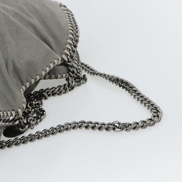 Stella MacCartney Chain Falabella Bag polyester 2way Gray 234387 Auth BA13183