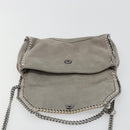 Stella MacCartney Chain Falabella Bag polyester Gray Silver Auth BA13184-9