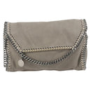 Stella MacCartney Chain Falabella Bag polyester Gray Silver Auth BA13184-13