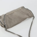 Stella MacCartney Chain Falabella Bag polyester Gray Silver Auth BA13184-6