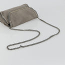 Stella MacCartney Chain Falabella Bag polyester Gray Silver Auth BA13184-7