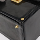 Gianni Versace Hand Bag Patent Leather Black Gold Auth BA13187-11