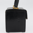 Gianni Versace Hand Bag Patent Leather Black Gold Auth BA13187-5