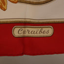 HERMES Carre 90 Scarf ""Caraibes"" Silk Red Auth BA13189M-13