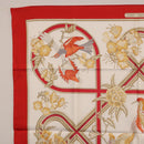 HERMES Carre 90 Scarf ""Caraibes"" Silk Red Auth BA13189M-15