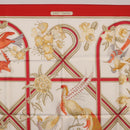 HERMES Carre 90 Scarf ""Caraibes"" Silk Red Auth BA13189M-16