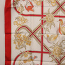 HERMES Carre 90 Scarf ""Caraibes"" Silk Red Auth BA13189M-18