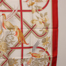HERMES Carre 90 Scarf ""Caraibes"" Silk Red Auth BA13189M-20