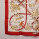 HERMES Carre 90 Scarf ""Caraibes"" Silk Red Auth BA13189M-21