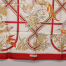 HERMES Carre 90 Scarf ""Caraibes"" Silk Red Auth BA13189M-22