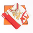 HERMES Carre 90 Scarf ""Caraibes"" Silk Red Auth BA13189M-12