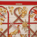 HERMES Carre 90 Scarf ""Caraibes"" Silk Red Auth BA13189M-3