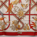 HERMES Carre 90 Scarf ""Caraibes"" Silk Red Auth BA13189M-9