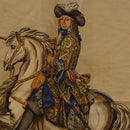 HERMES Carre 90 Scarf ""LVDOVICVS MAGNVS"" Silk Gray Auth BA13194-11