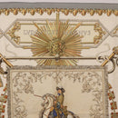 HERMES Carre 90 Scarf ""LVDOVICVS MAGNVS"" Silk Gray Auth BA13194-3