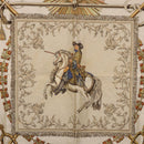 HERMES Carre 90 Scarf ""LVDOVICVS MAGNVS"" Silk Gray Auth BA13194-6