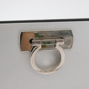 Salvatore Ferragamo Gancini Chain Bag Roestvrij staal Zilver Auth BA13202V-17
