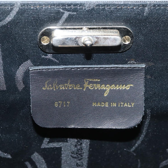 Salvatore Ferragamo Gancini Chain Bag Roestvrij staal Zilver Auth BA13202V