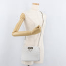 Salvatore Ferragamo Gancini Chain Bag Edelstahl Silber Auth BA13202V-20