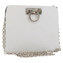 Salvatore Ferragamo Gancini Chain Bag Roestvrij staal Zilver Auth BA13202V-1