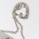 Salvatore Ferragamo Gancini Chain Bag Roestvrij staal Zilver Auth BA13202V-8