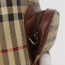 Burberry Nova Check Rucksack PVC Beige Gold Auth BA13204-15