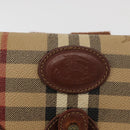 Burberry Nova Check Rucksack PVC Beige Gold Auth BA13204-17