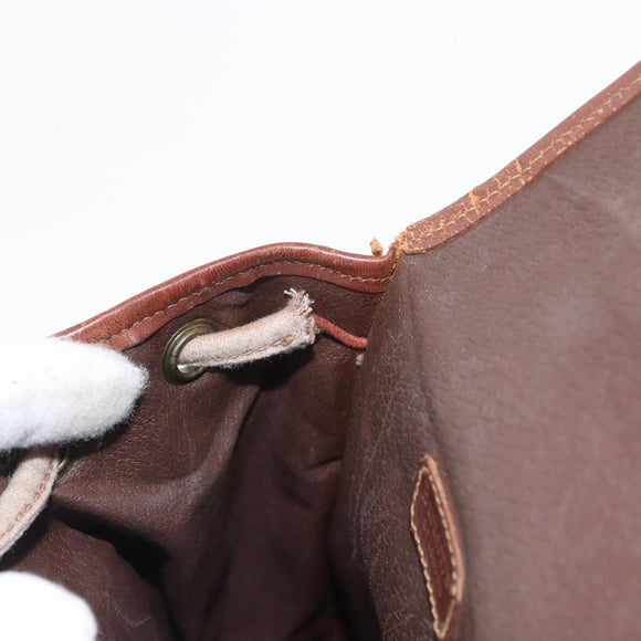 Burberry Nova Check Rucksack PVC Beige Gold Auth BA13204