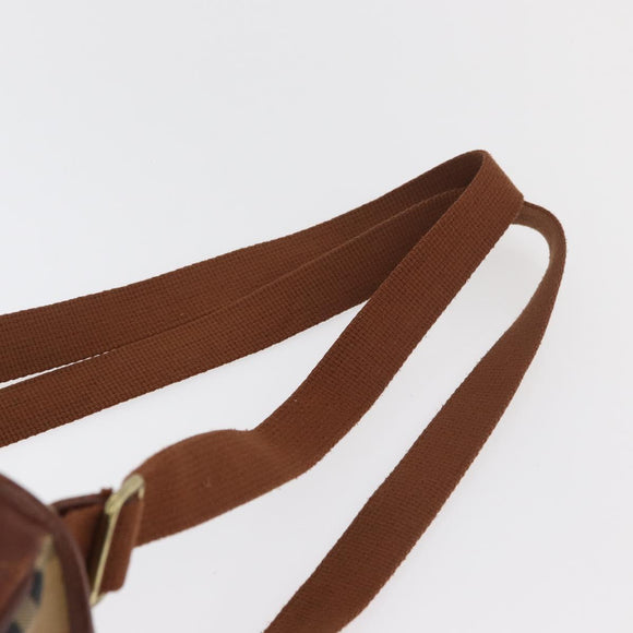 Burberry Nova Check Rucksack PVC Beige Gold Auth BA13204