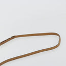 CELINE Macadam Canvas Shoulder Bag PVC Leather Beige Gold Auth BA13205-8