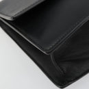 VERSACE Chain Shoulder Bag Leather Black Gold Auth BA13207-14