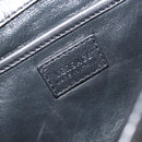 VERSACE Chain Shoulder Bag Leather Black Gold Auth BA13207-18