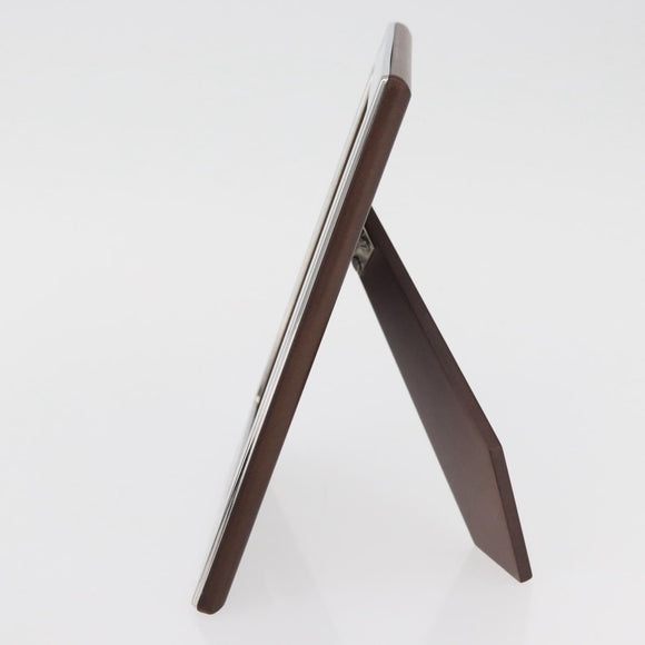 CARTIER Photo Stand Wood Silver Auth BA13210V
