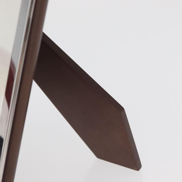 CARTIER Photo Stand Wood Silver Auth BA13210V