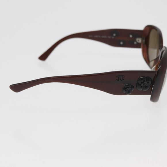 CHANEL Zonnebril plastic Bruin CC Auth BA13212