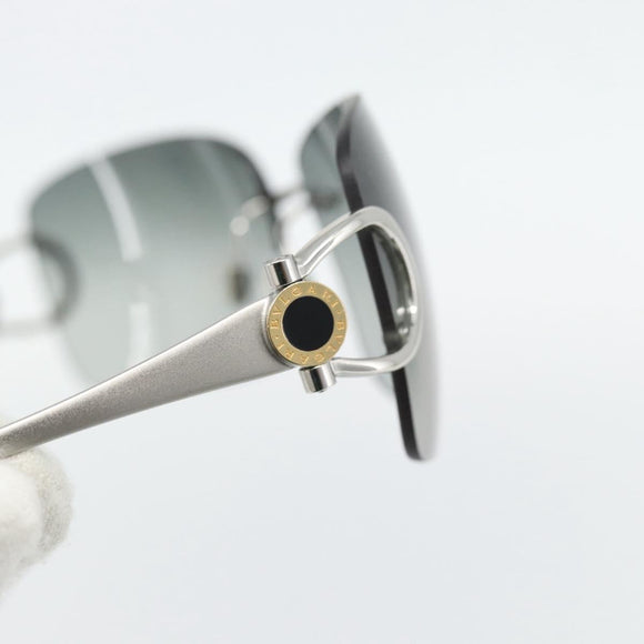BVLGARI Sunglasses metal Silver Auth BA13217