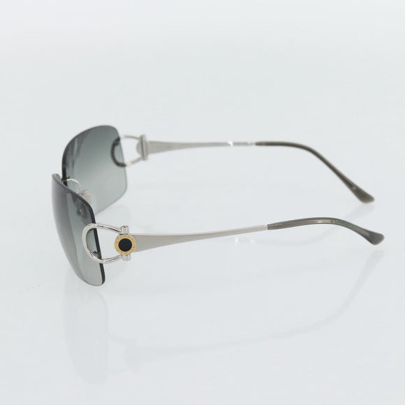 BVLGARI Sunglasses metal Silver Auth BA13217