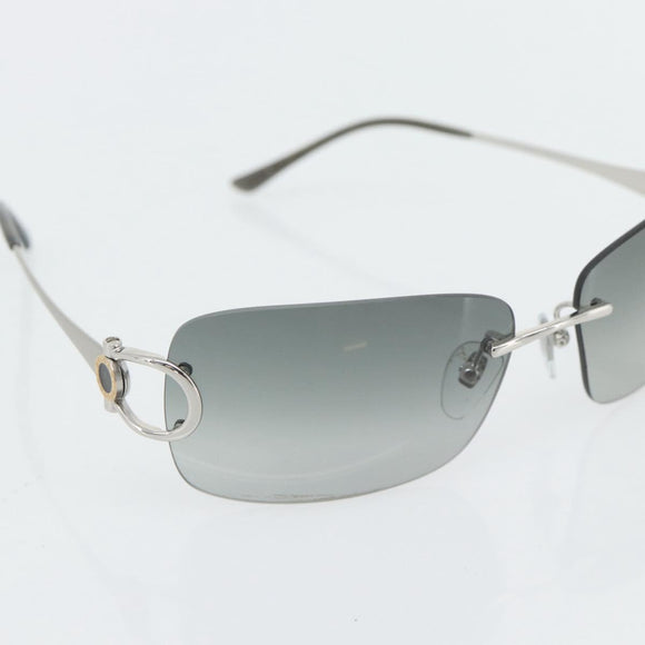 BVLGARI Sunglasses metal Silver Auth BA13217