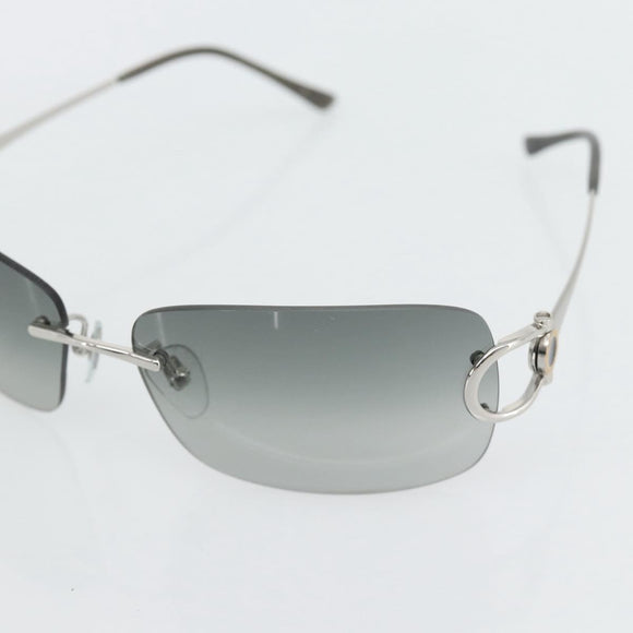 BVLGARI Sunglasses metal Silver Auth BA13217