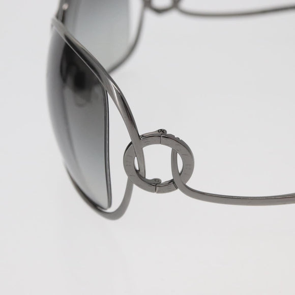BVLGARI Sunglasses Metal Black Silver Auth BA13219