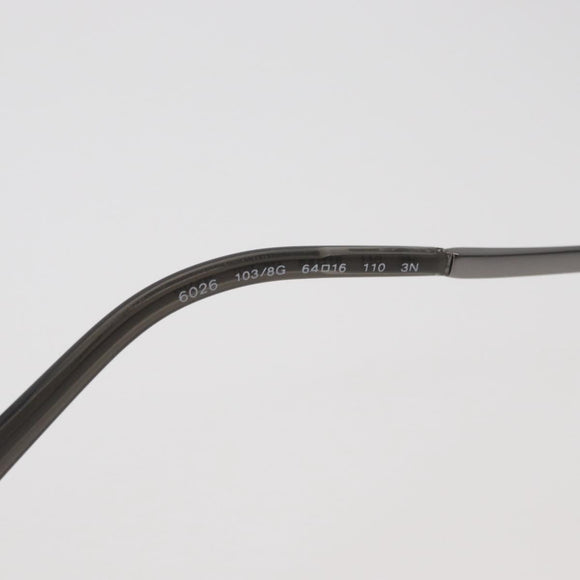 BVLGARI Sunglasses Metal Black Silver Auth BA13219