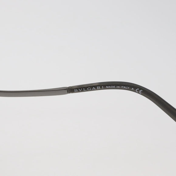 BVLGARI Sunglasses Metal Black Silver Auth BA13219