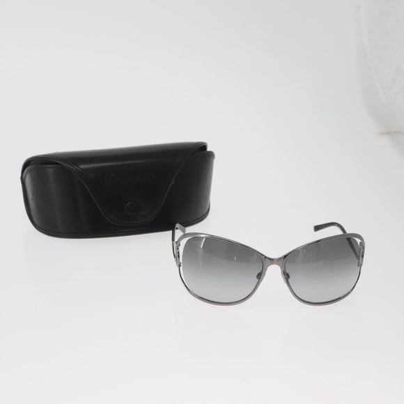 BVLGARI Sunglasses Metal Black Silver Auth BA13219