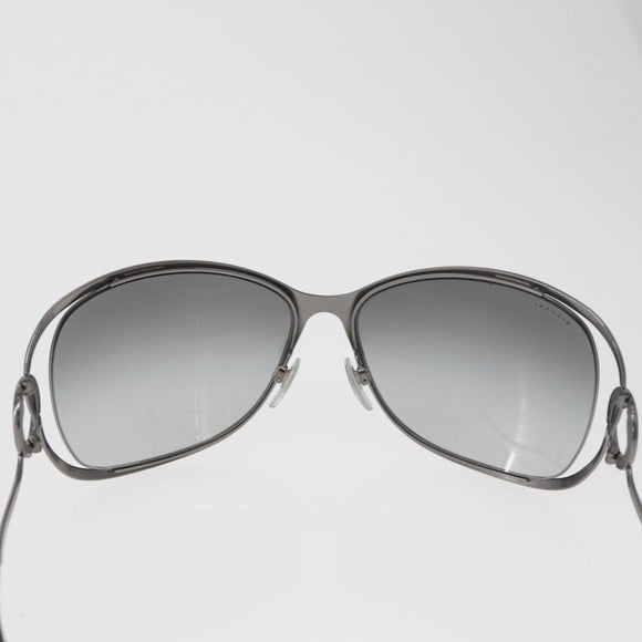 BVLGARI Sunglasses Metal Black Silver Auth BA13219