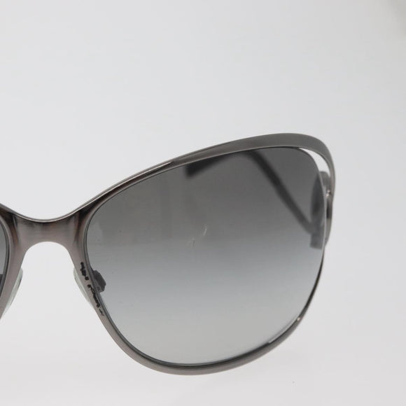 BVLGARI Sunglasses Metal Black Silver Auth BA13219