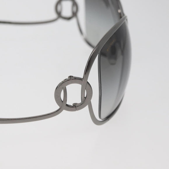BVLGARI Sunglasses Metal Black Silver Auth BA13219